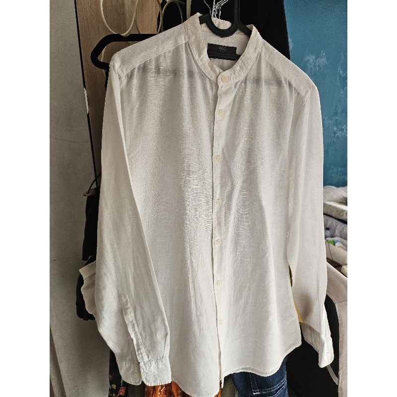 Preloved Kemeja Putih lengan Panjang Pria Branded