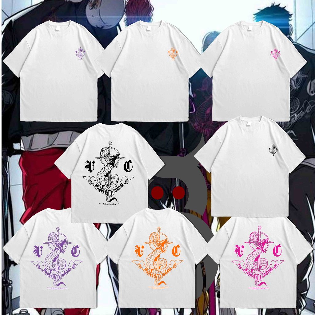 Kaos Anak Sabbat Windbreaker Joker,Jayjo,Woiin,Purpel