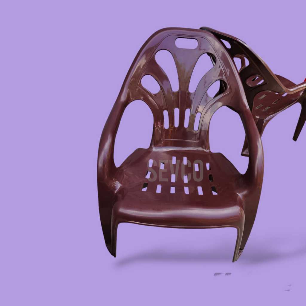 KURSI PLASTIK SANTAI PHYLIA MAROON/ KURSI SANDAR RUMAH MURAH