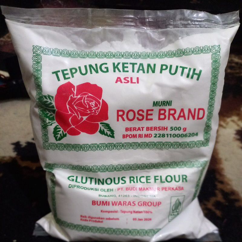 

Tepung ketan putih Rose brand 500 grm