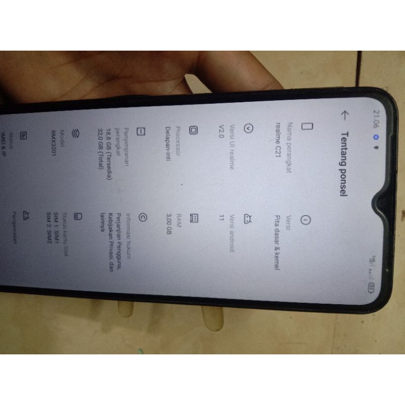 Mesin Realme c21/RMX3201 normal