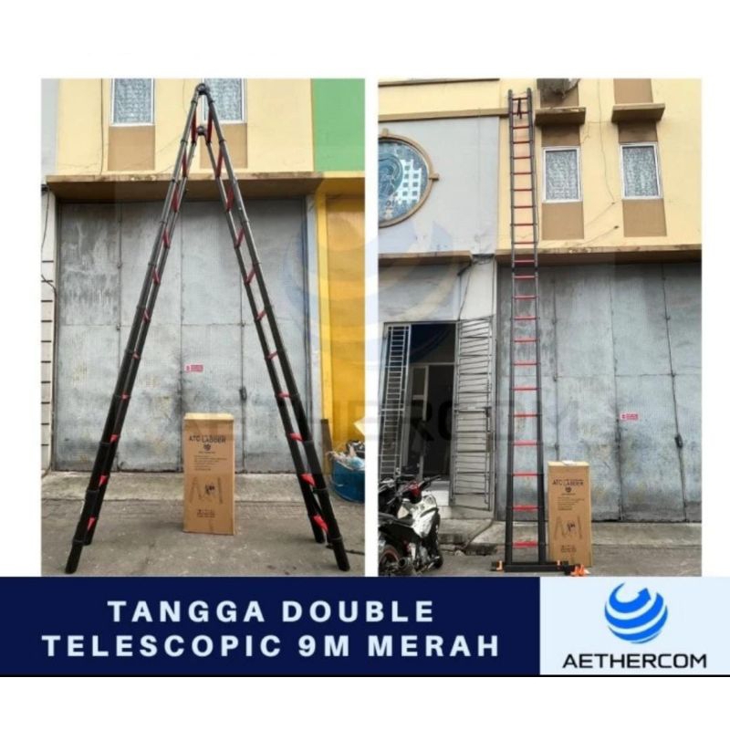 tangga teleskopik 9meter double