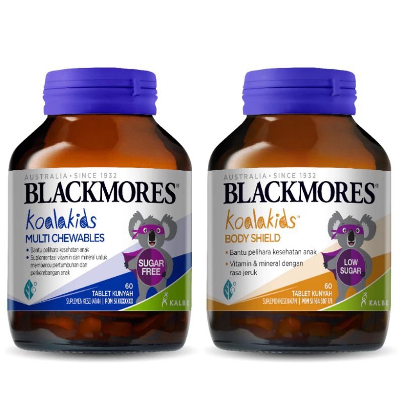 Blackmores Koalakids Multichewable dan Koalakids Bodyshield isi 60 softgel