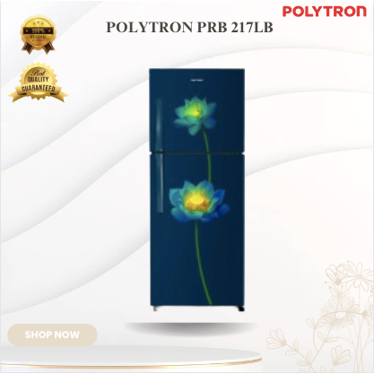 POLYTRON Kulkas 2 Pintu Beauty Steel PRB 217LB 210L/PRB-217LB/PRB 217LB/KULKAS LOW WATT ORI POLYTRON
