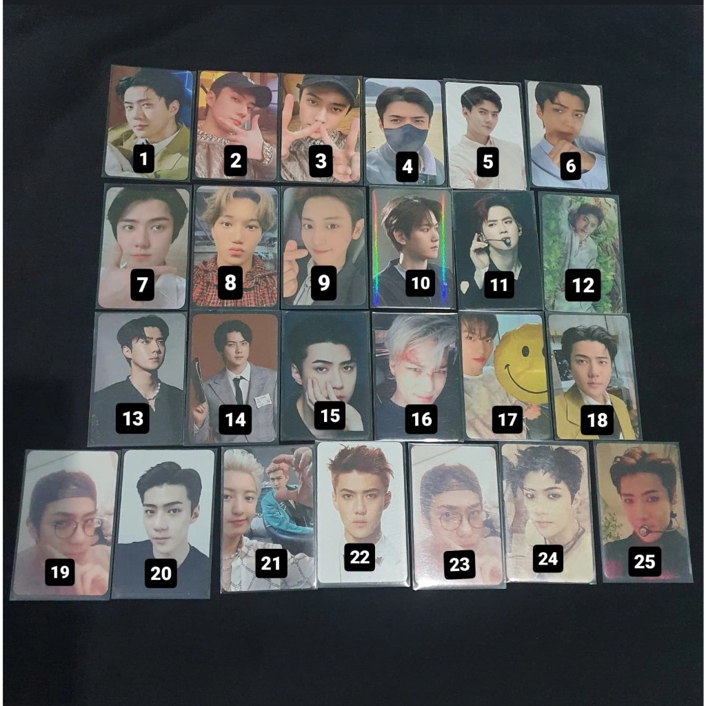 pc photocard SEHUN KAI CHANYEOL BAEKHYUN SUHO exo album md
