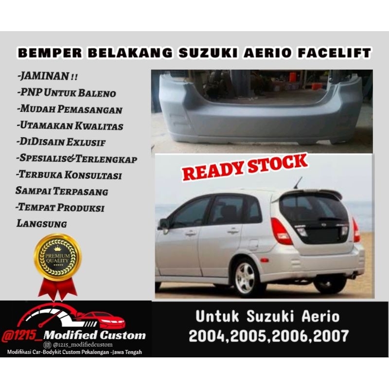 Bemper Aerio belakang standar facelift 2005