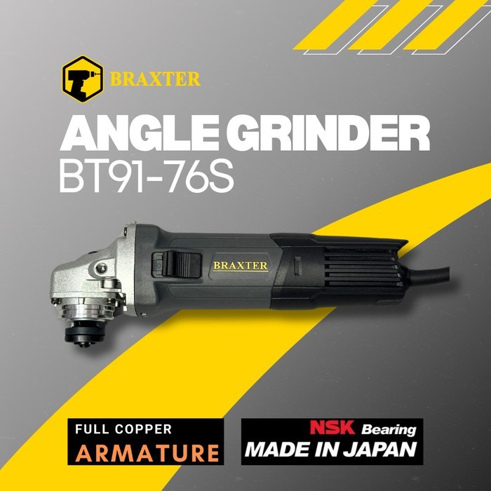 DJM - BT91-76S, ANGLE GRINDER GERINDA TANGAN SWITCH ON OFF SAMPING BRAXTER