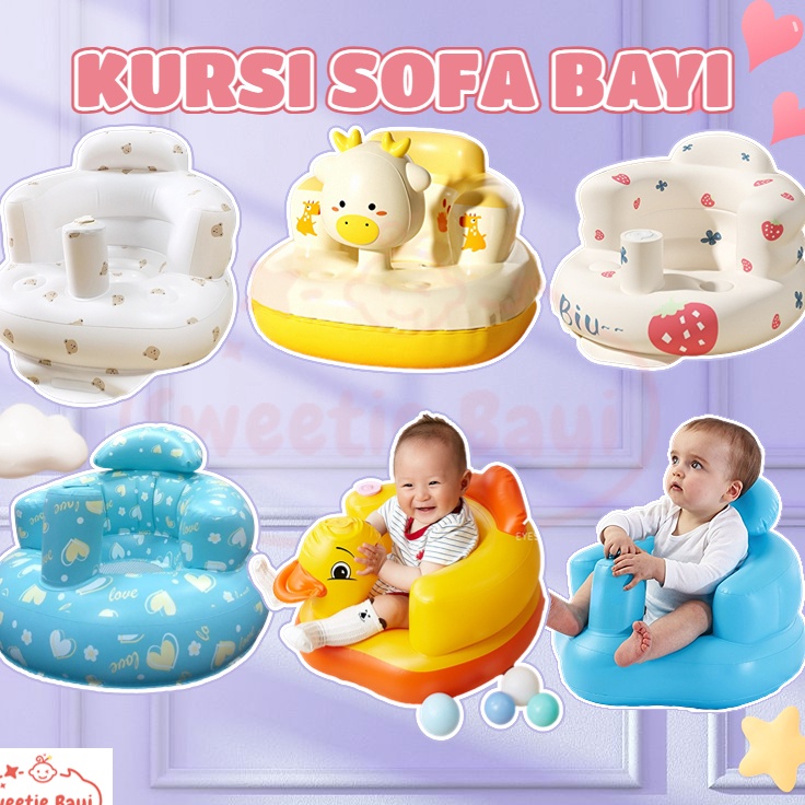 Laris INO Kursi Duduk Sofa Bayi Sofa Kursi Makan Bayi Sofa Tiup Bayi kursi bayi pompa ada musik untu