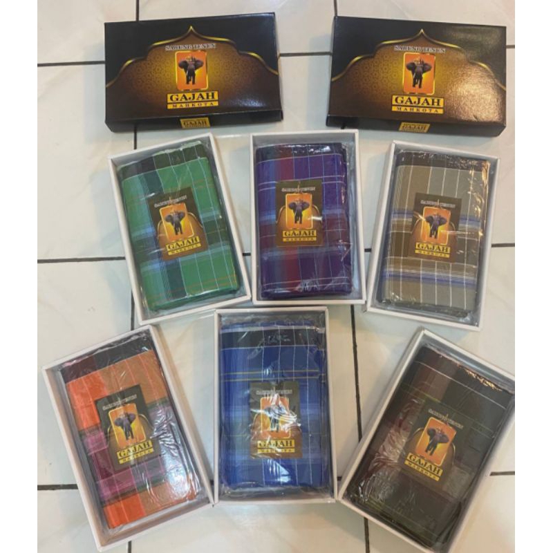 SARUNG TENUN MAJALAYA GOLDEN BOX KOTAK CELE MURAH BERKUALITAS