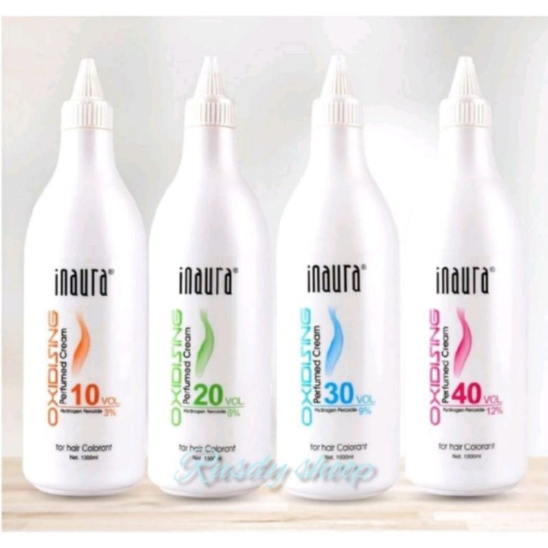 INAURA Oxidising Cream Developer 1000ml/Perexide/Oxydant/Campuran Cat Rambut&Bleaching