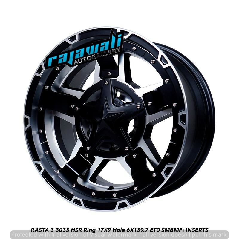 Hsr Wheel Velg Mobil Ring 17 Hsr Rasta 3 Untuk Mobil 6 Baut Roda Single Pcd