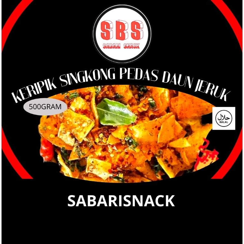 

SABARISNACK 500GRAM CEMILAN SNACK KERIPIK SINGKONG PEDAS DAUN JERUK MANTAP