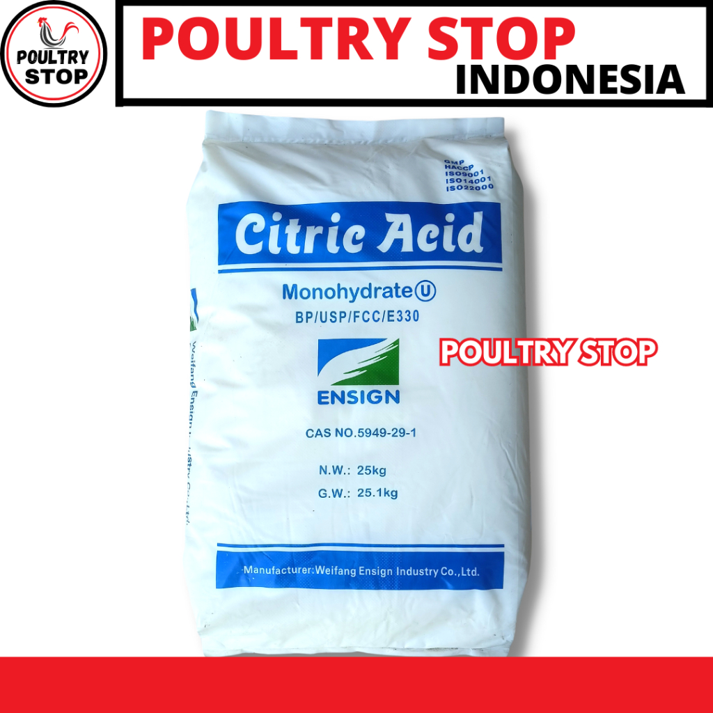 

CITRIC ACID 1 SAK 25 KG - FOOD GRADE - Sitrun - Citrun - Sitrat - Sitrun Makanan - Asam Sitrat - Citric Acid Monohydrate