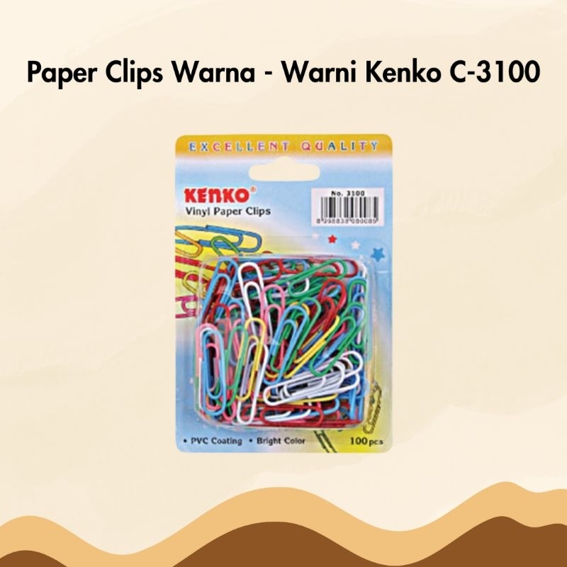 

Binderclip Warna - Warni Kenko C-3100 Paper Clips Penjepit Klip Kertas