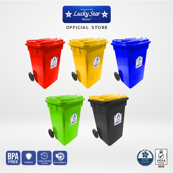 Lucky Star - TONG SAMPAH RODA 100 DELUXE / TONG SAMPAH PLASTIK TARIK DORONG
