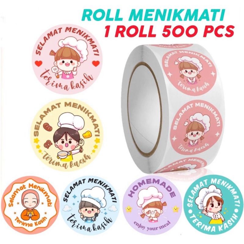 

stiker selamat menikmati isi 500pc