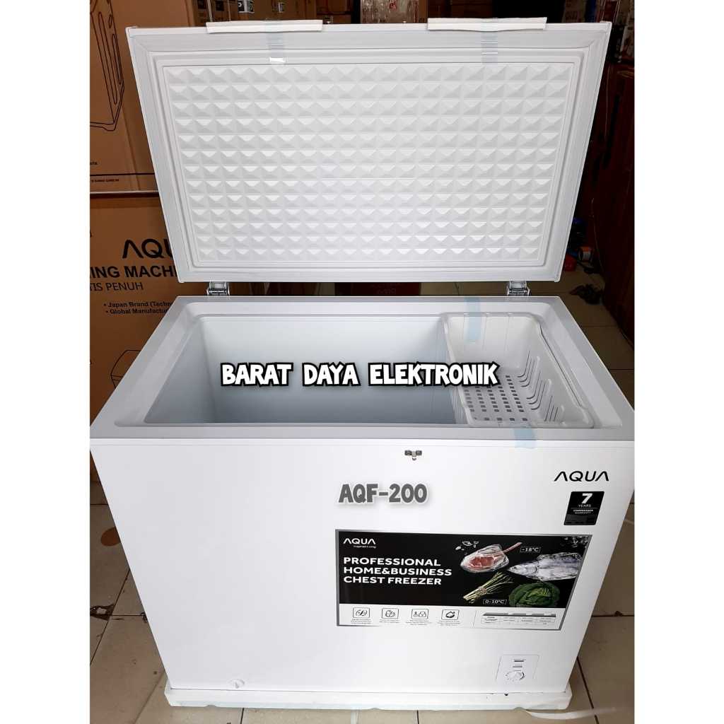 Aqua Chest Freezer AQF 200 Freezer Box Freezer Daging Kapasitas 200 Liter