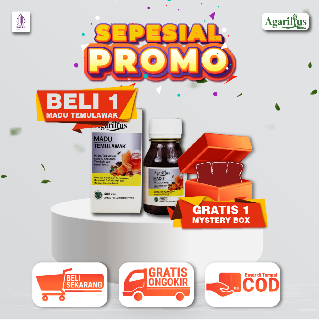 Agarillus Drops Herbal Madu Temulawak