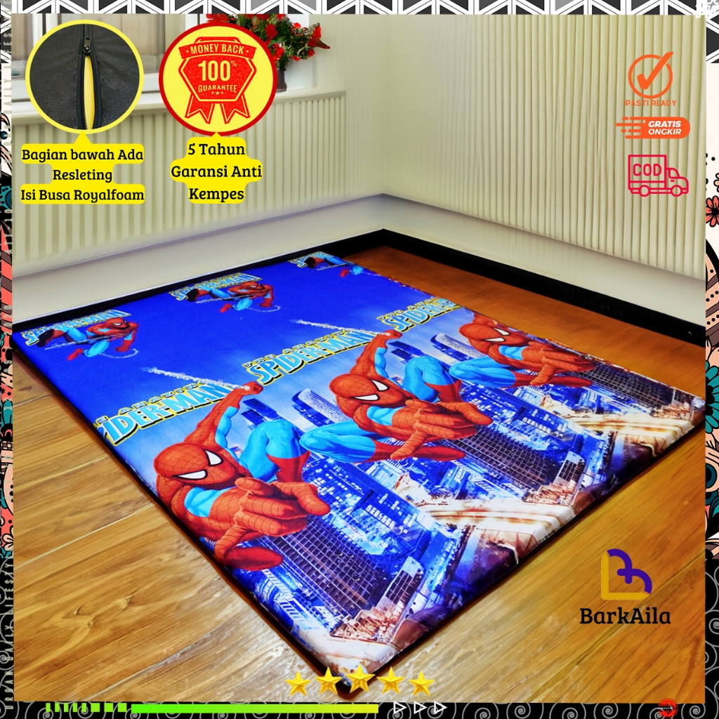 Kasur Busa Tebal ROYALFOAM Lipat Tebal Motif Karakter Karpet Import