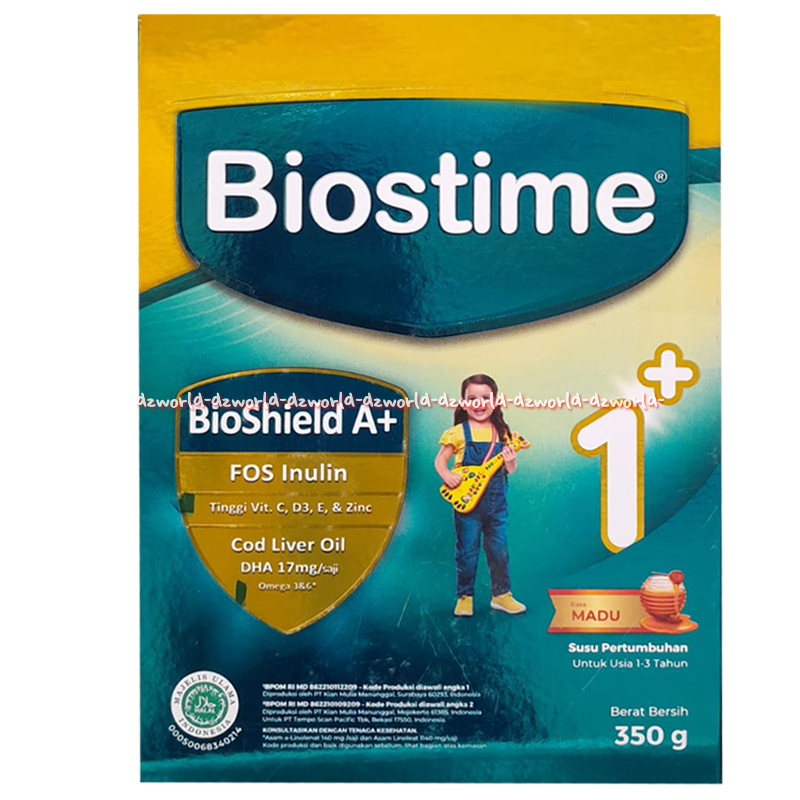 Biostime 1+ 350gr Rasa Madu Honey Susu Formula Lanjutan Bayi Usia 1-3tahun Rasa Vanila