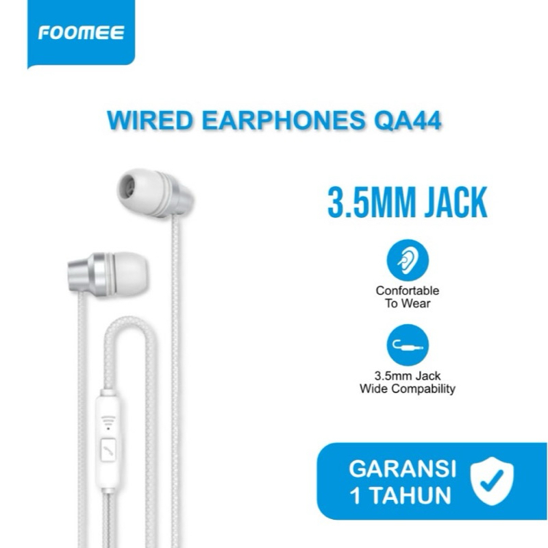 FOOMEE Wired Headset Powerfull Audio QA44