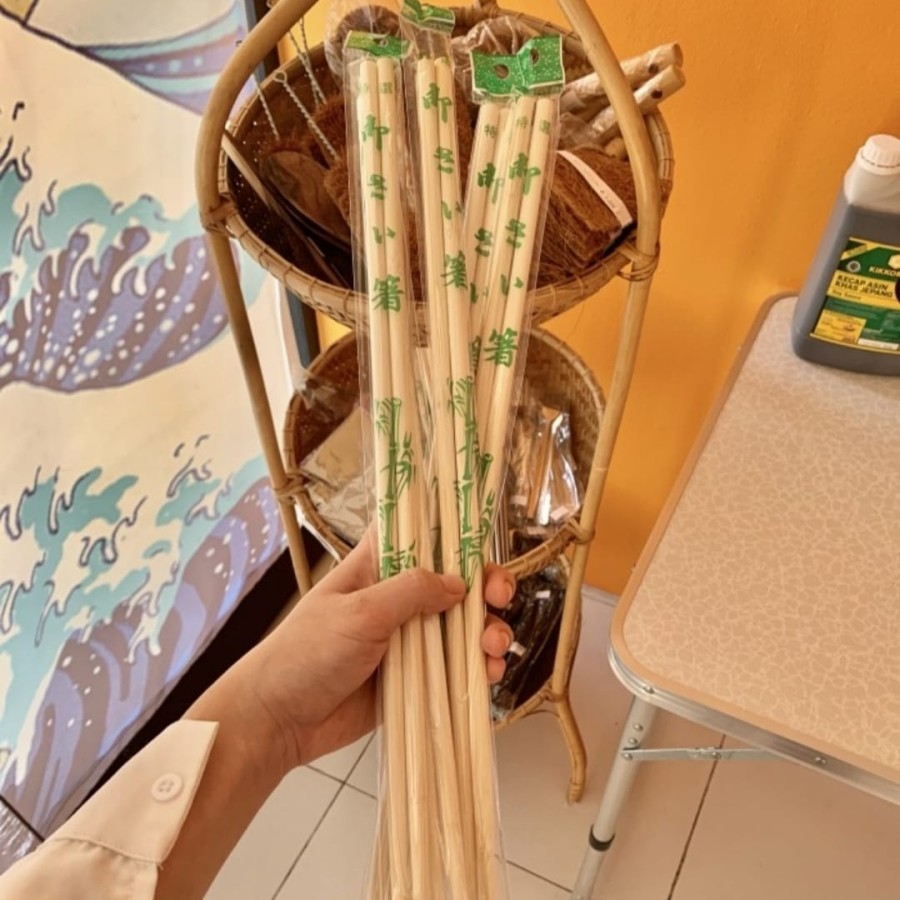 sumpit kayu bambu panjang - sumpit tong mie ayam - sumpit panjang 45cm - ChopSticks Long 45CM Bamboo
