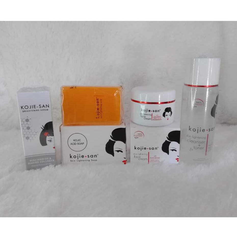 (PROMO) Paket Lengkap Kojisan + Serum Kojie san 4 In 1 Original / Lightening Soap 65gr / Lightening 