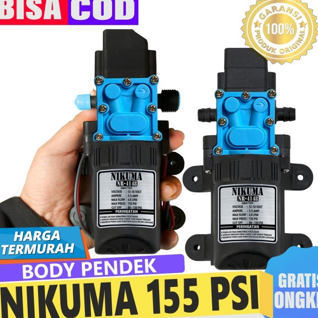 WO Pompa DC Nikuma 155 psi NR 4148  Body Pendek