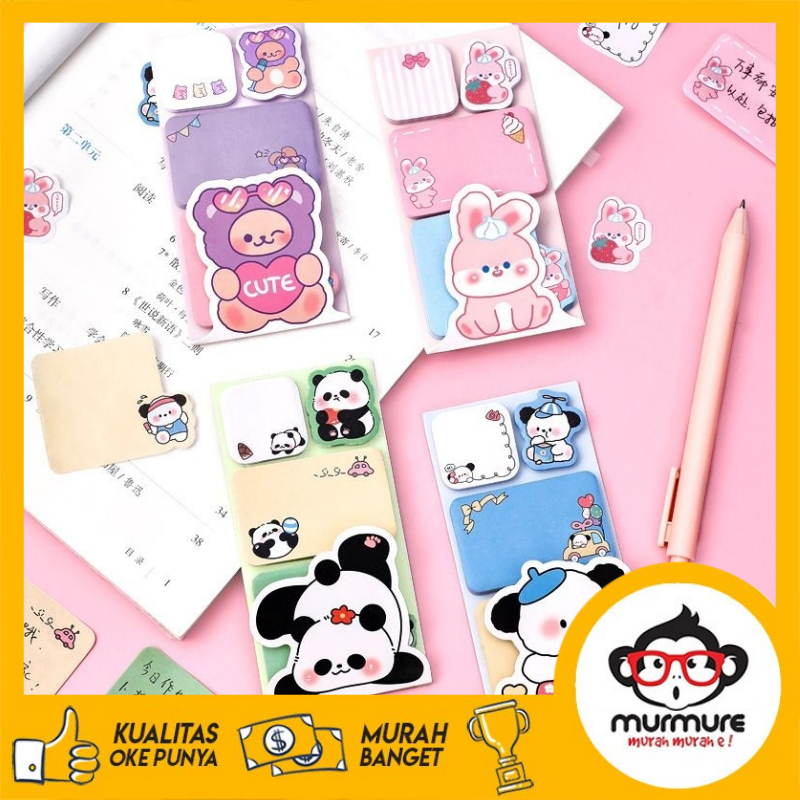 

MURMURE I MEMOPAD KERTAS TULIS WARNA KARTUN CUTIE PUFFFY DOLL STICKY NOTES