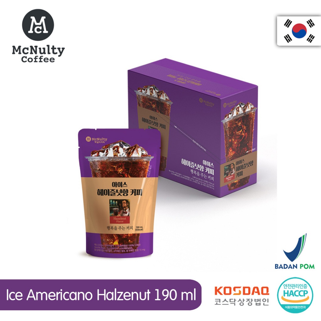 

MCNULTY COFFEE ICE AMERICANO HAZELNUT 190ML (HARGA 1 KARTON)