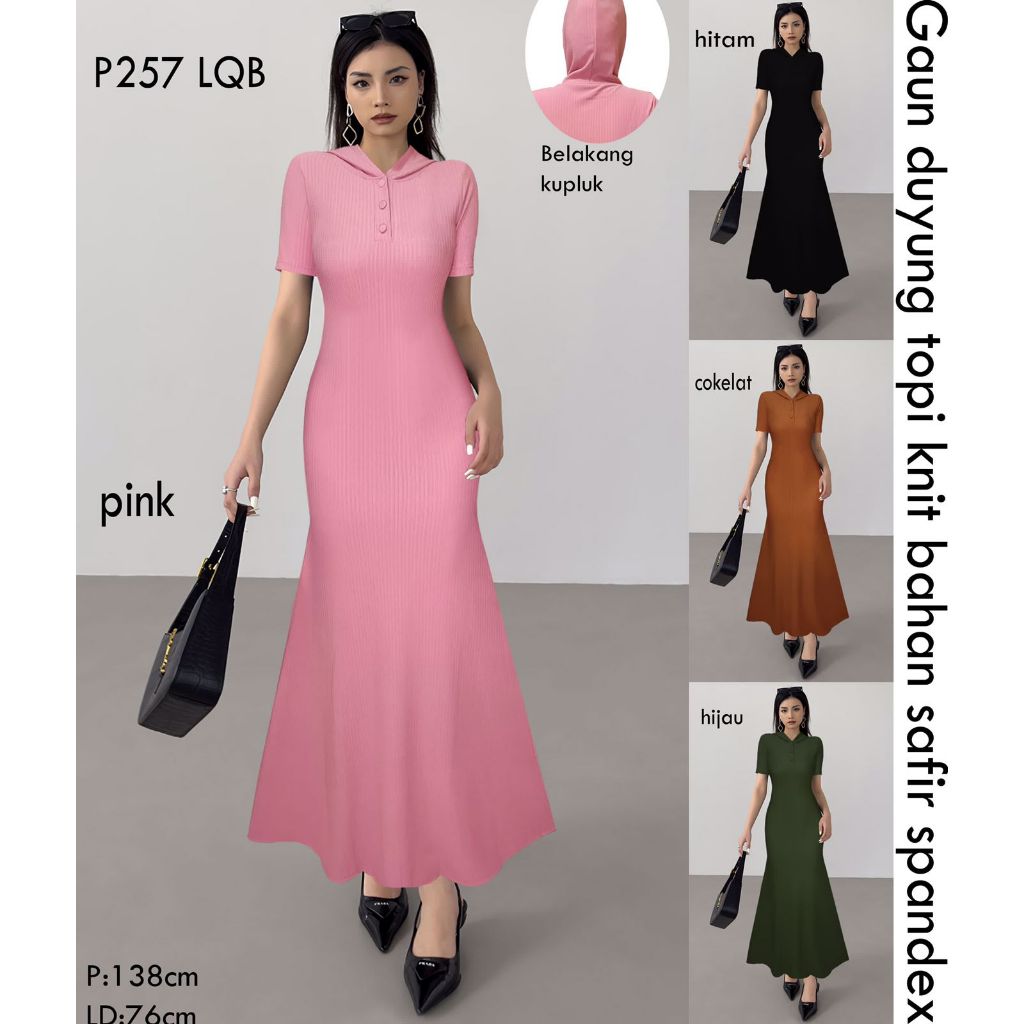 GAUN DUYUNG  BAHAN KNIT  SAFIR SPANDEX