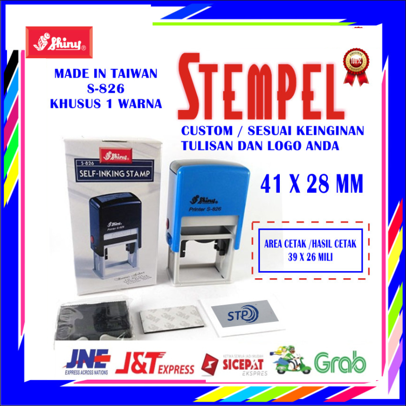 

STEMPEL SHINY PRINTER S-826 1WARNA OTOMATIS DOKTER PERAWAT kantor