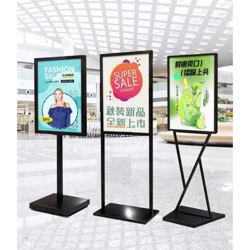 Standing Display A2 A3 A4  /Poster Banner / Standing Frame Acrylic display 2 sisi / Floor Standing -