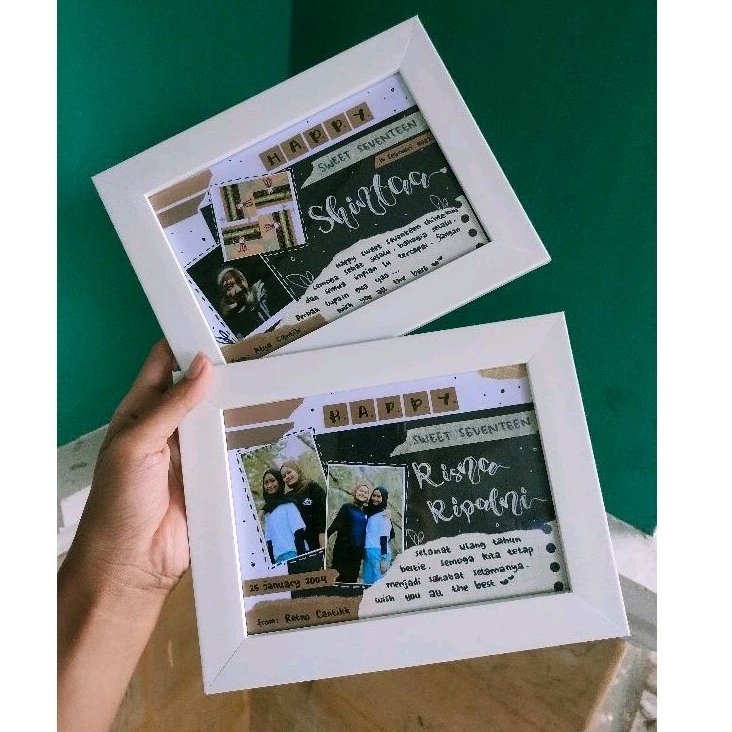 kado custom bingkai ucapan  hadiah ultah birthday anniversary wisuda handmade gikho craft