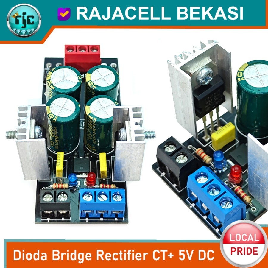 DC Rectifier 3A60 12V CT +5V Penyearah Tegangan Power Supply Simetris