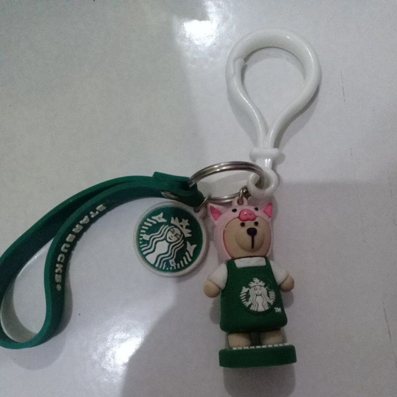 keychain starbuck babi/gantungan starbuck/starbuck charm shio