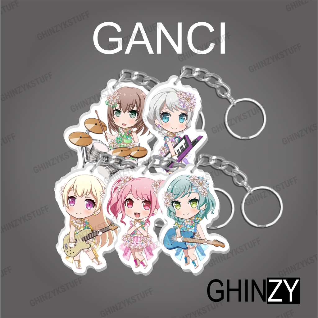 Gantungan Kunci Ganci Anime Akrilik Bang Dream Pastel Pallette Seri 1 Chisato Aya Ghinzykstuff