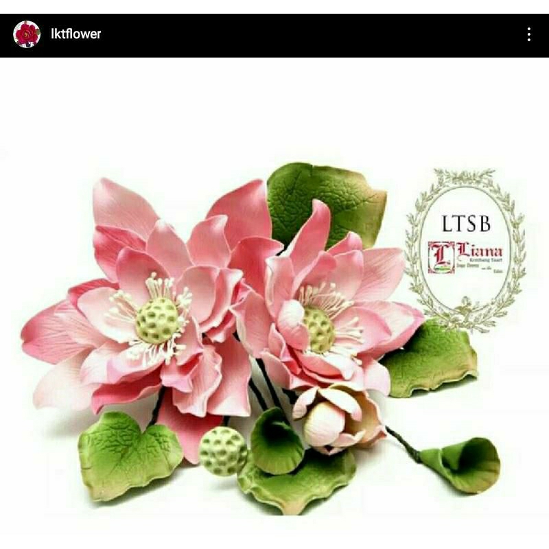 

GUMPASTE FLOWER LOTUS FOR CAKE DECORATION LTSB