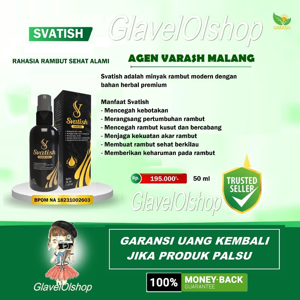 SVATISH HAIR OIL/MINYAK RAMBUT SVATISH/SVATIS HAIR OIL/VITAMIN RAMBUT HERBAL