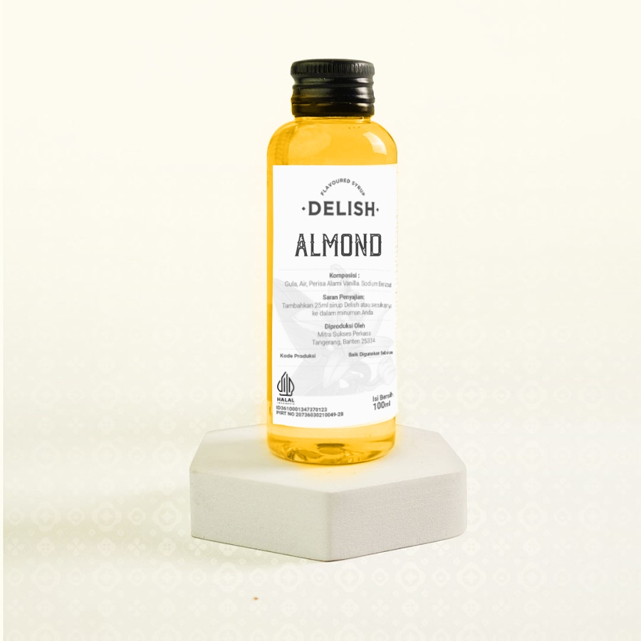 

Sirup Almond Halal Delish100ml Syrup Premium