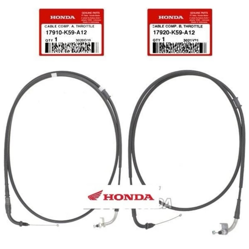 17910-K59-A12 17920-K59-A12 Kabel Gas Atas Bawah A B Vario 125 LED Vario 150