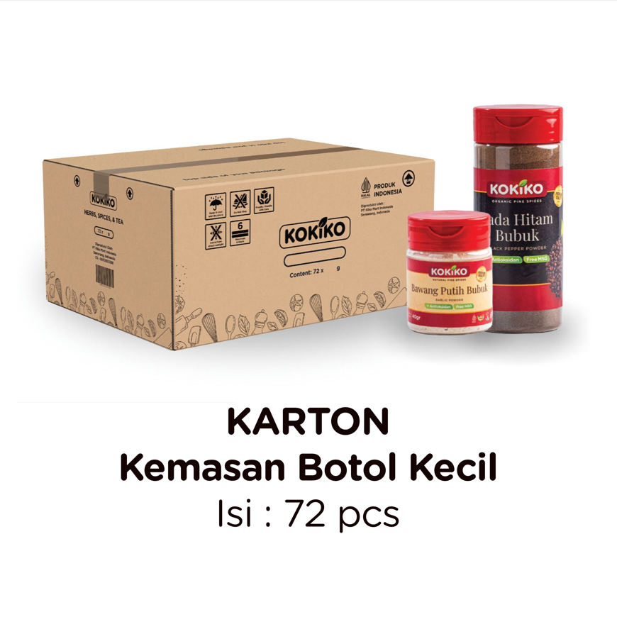 

KOKIKO Bumbu Masak Rempah Kemasan Botol Kecil 1 Karton