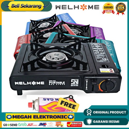 Kompor gas portable - Kompor Gas Mini Portable 1 Tungku - kompor portabel welhome - Kompor Gas 1 Tun