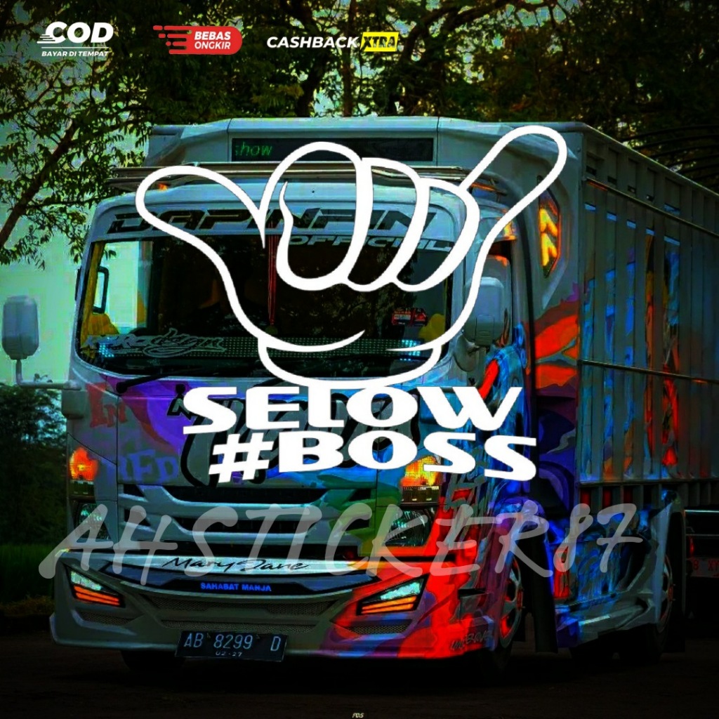 Stiker selow boss stiker cutting stiker kaca pintu truck truk pickup grandmax l300 dll