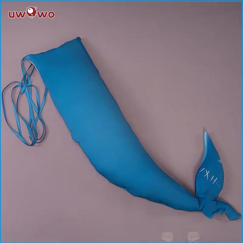 ✨READY✨ Uwowo - Gawr Gura Tail Hololive vtuber costume cosplay accesories blue boneka ekor hiu shark