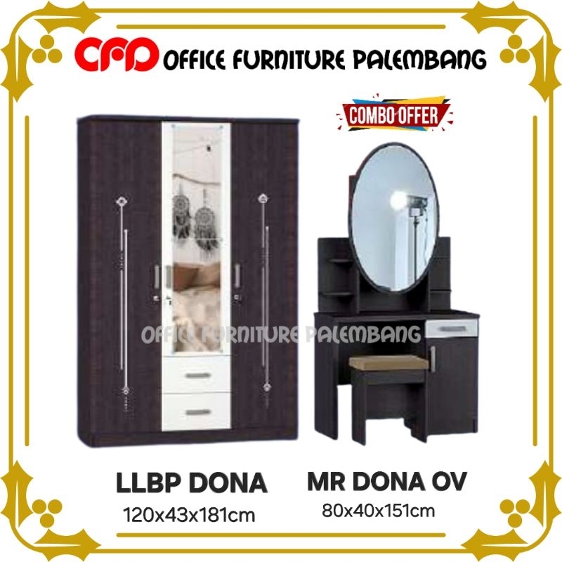 paket lemari pakaian meja rias olympic gstar LCBP DONA MR DONA lemari baju 3 pintu