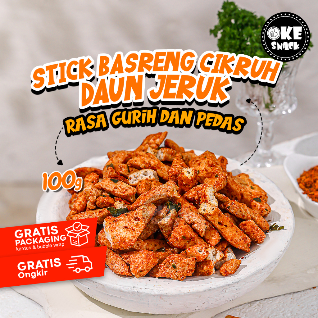 

Stik Basreng Cikruh Pedas Daun Jeruk 50g 100g