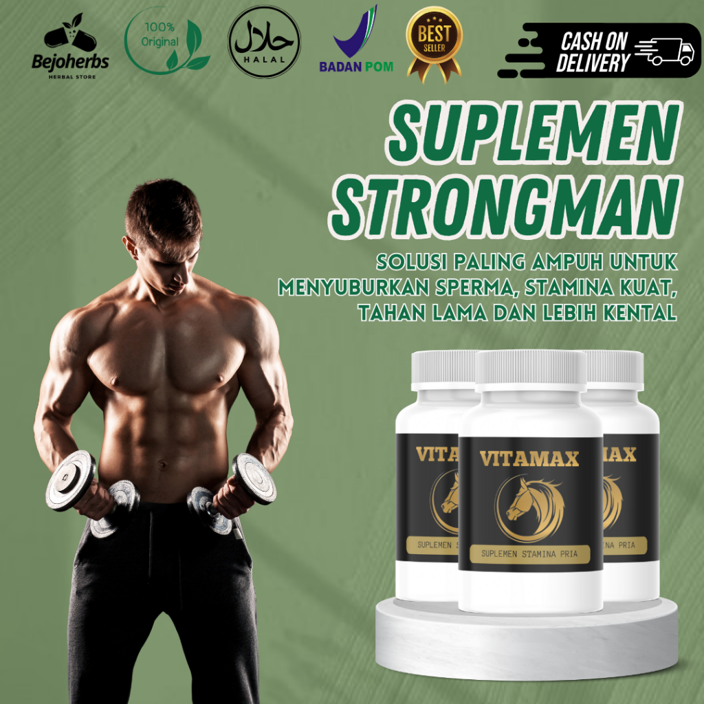 Vitamax isi 30 Kapsul Vitamax Suplemen Stamina Pria Tangguh -Suplemen Kesehatan Herbal Pria Kuat tah