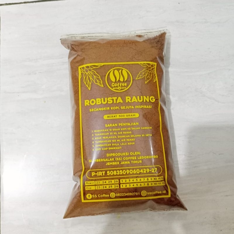 

Bubuk Kopi Robusta Raung Jember 500 Gram