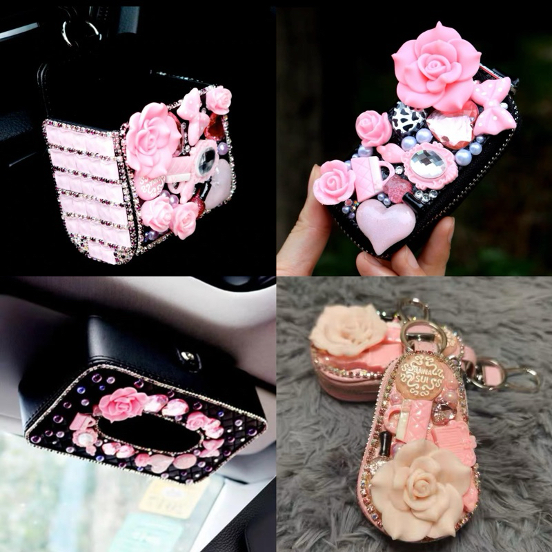 Dompet Gantungan Kunci Mobil  Anna Sui PINK MUDA